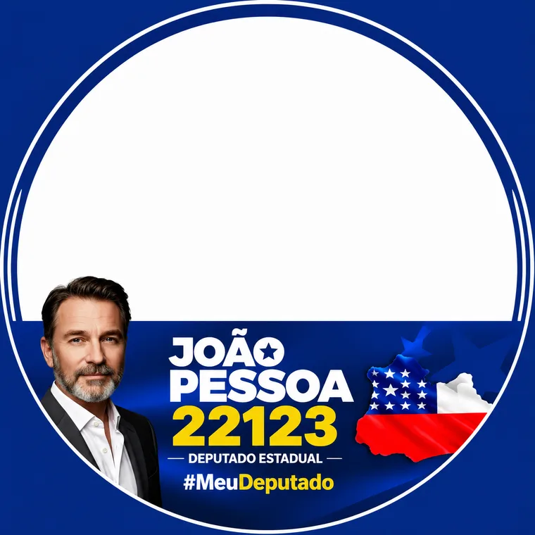 Moldura de campanha azul — João Pessoa 22123, Deputado Estadual